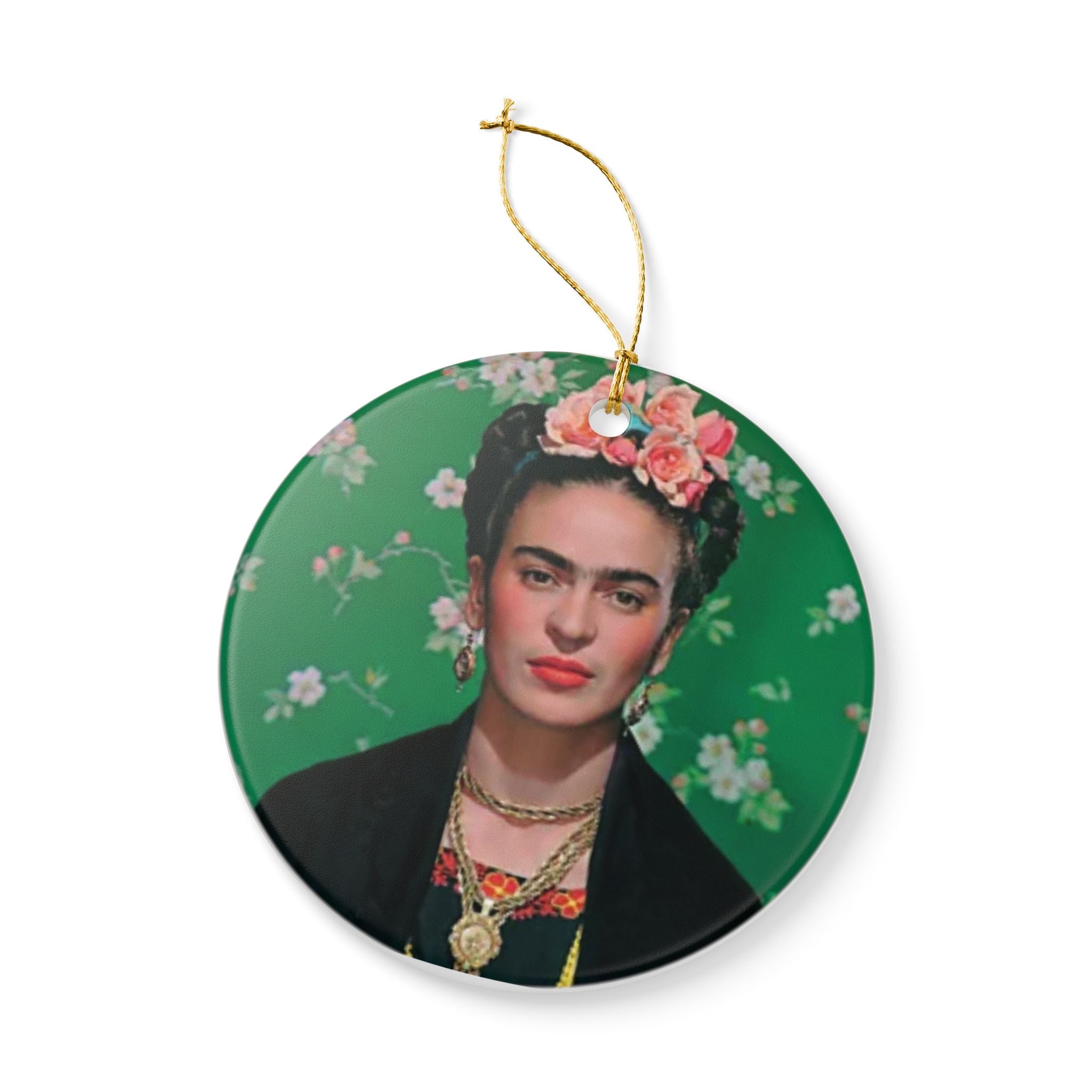 Frida Kahlo Ornament | Frida Kahlo Ceramic Round Decoration