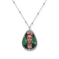 Frida Kahlo Portrait Necklace, Oval Pendant | Authentic Mexican Artist Jewelry | Mexican Gifts for Her | Feminist Gifts