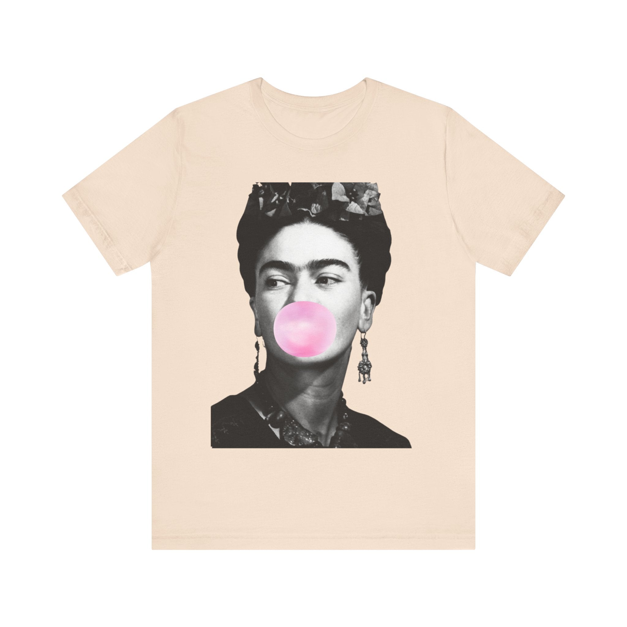 Frida Kahlo with Bubblegum Shirt | Frida | Mexican Artist Shirt | Latina Gifts | Hispanic Gifts | Gifts for Latinos | Artist Shirt